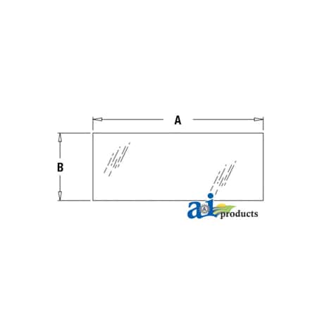 A & I Products Glass, Rear, Lower 53" x33" x4.5" A-T201953